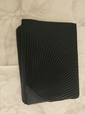 Black Pleated Clutch Wristlet